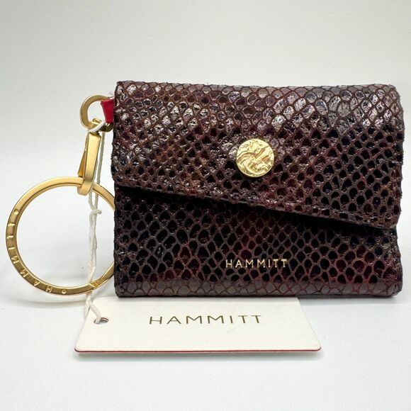 Hammitt Painted Rattle Key Wallet NWT, Brushed Gold Hardware New In Box - Picture 1 of 14
